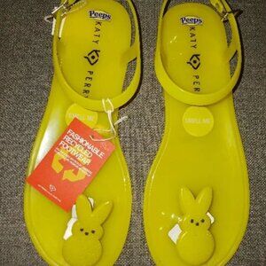 Katy Perry and Peeps collaboration collection jelly thong sandals size 10